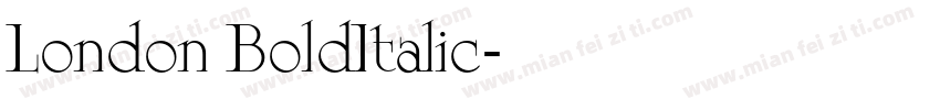 London BoldItalic字体转换